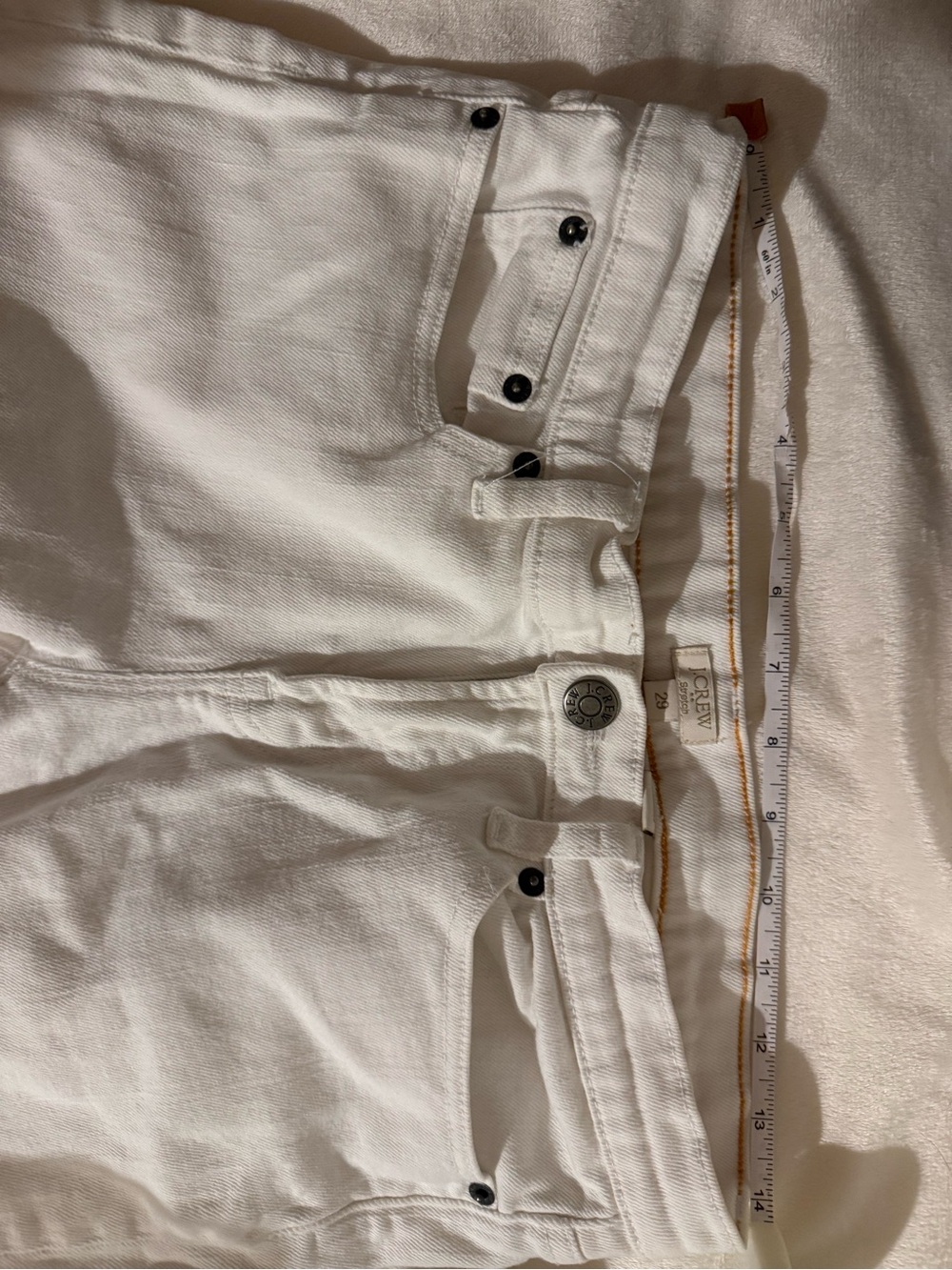 J. Crew Men's White Pants - Straight Fit Chinos